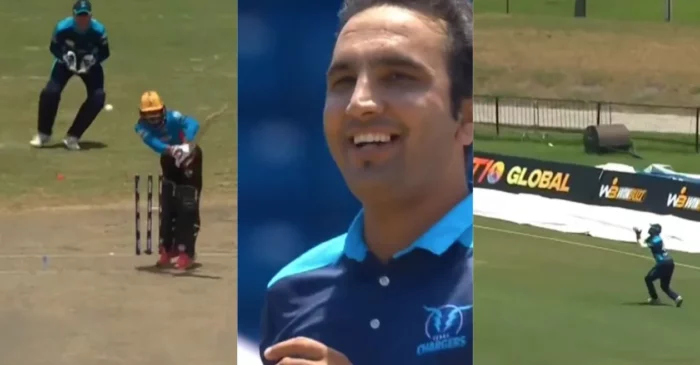 WATCH: Imran Khan Jr’s triple-wicket maiden heroics leads Texas Chargers to victory in US Masters T10 League 2023