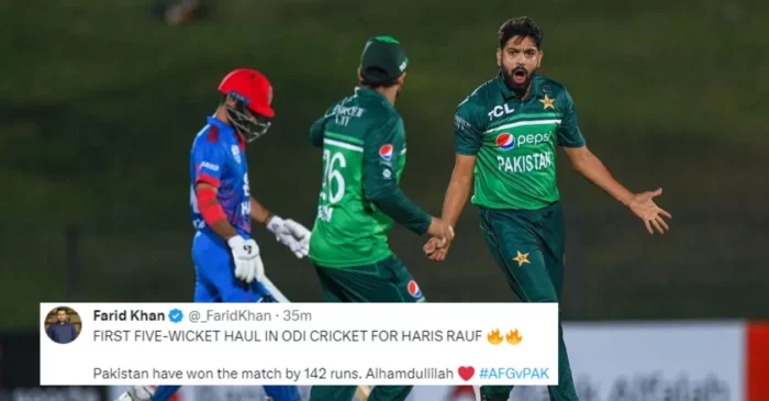 Twitter reactions: Haris Rauf’s stunning 5-fer helps Pakistan steamroll Afghanistan in 1st ODI
