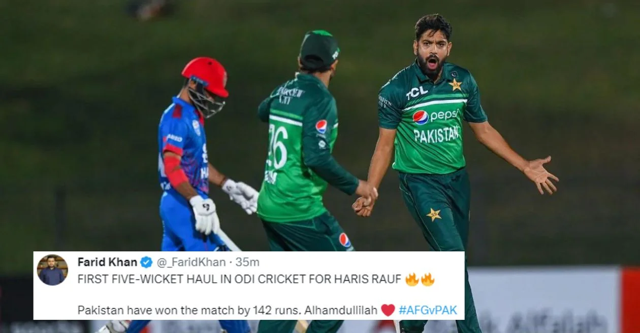 Twitter reactions: Haris Rauf’s stunning 5-fer helps Pakistan steamroll Afghanistan in 1st ODI