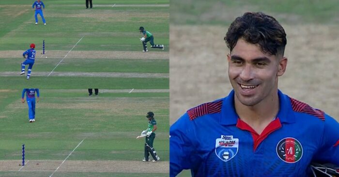WATCH: Rahmanullah Gurbaz hits the bull’s eye to leave Saud Shakeel disheartened in Afghanistan vs Pakistan 3rd ODI