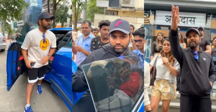 WATCH: Rohit Sharma and his wife Ritika Sajdeh cruise the streets of Mumbai in their striking blue Lamborghini Urus