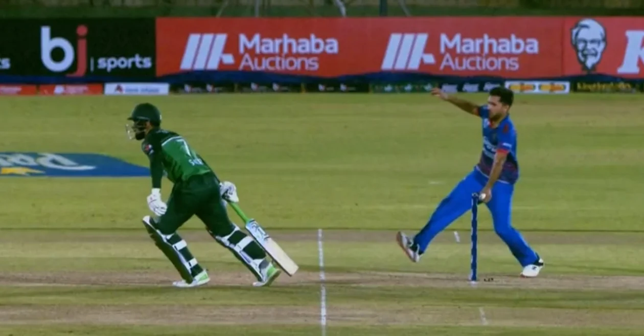 WATCH: Fazalhaq Farooqi’s game awareness leads to Shadab Khan’s bizarre run-out at the non-striker’s end in the 2nd ODI – AFG vs PAK 2023