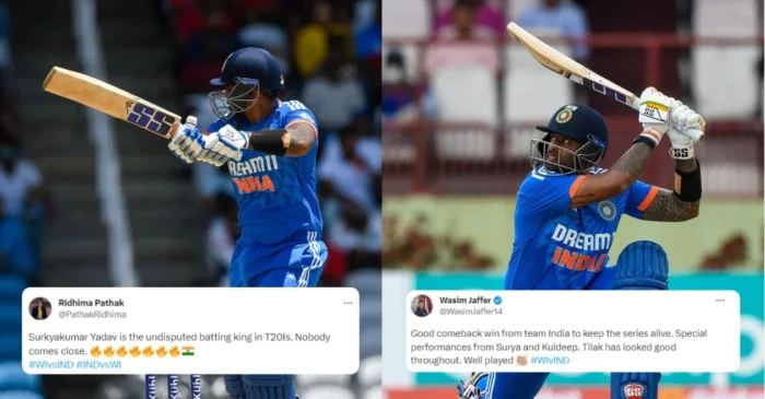 Twitter reactions: Suryakumar Yadav’s fiery 83-run knock helps India defeat West Indies in a must-win third T20I