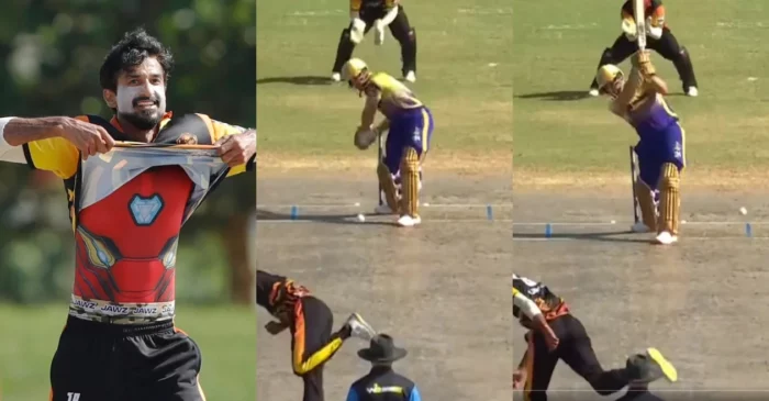 WATCH: Umaid Asif’s epic Iron Man celebration after dismissing Ricardo Powell off an inch-perfect yorker lights up US Masters T10 League 2023