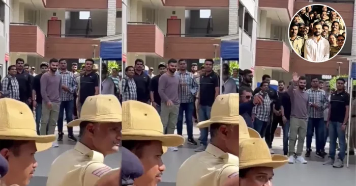 WATCH: Fans erupt in joy after Virat Kohli visits educational institute in Bengaluru; even police officials can’t keep calm