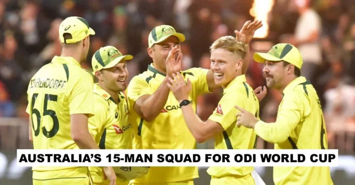Australia announces 15-man squad for ODI World Cup 2023; Nathan Ellis among 3 to miss the final cut