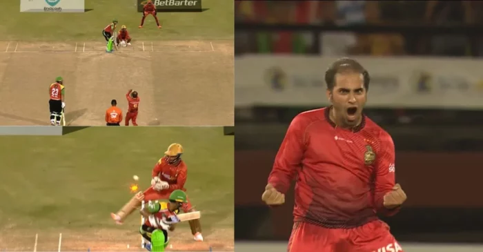 WATCH: Waqar Salamkheil produces an absolute gem of a delivery to dismiss Saim Ayub in Qualifier 1 – CPL 2023