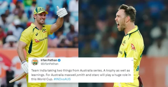 Twitter reactions: Mitchell Marsh, Glenn Maxwell shine as Australia thrash India in the 3rd ODI to avoid series whitewash
