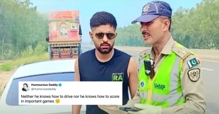 Fans troll Babar Azam for being fined after over speeding on the Punjab motorway