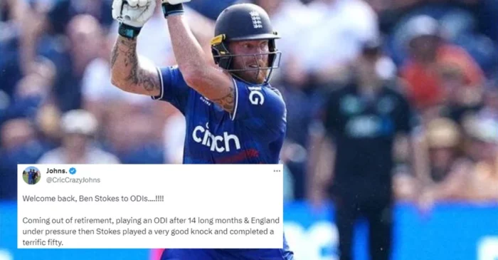 ENG vs NZ 2023: Netizens react as Ben Stokes hits a tremendous half-century on his ODI return after 14 months