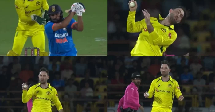IND vs AUS 2023 [WATCH]: Glenn Maxwell’s jaw-dropping reflex catch sends Rohit Sharma packing during 3rd ODI in Rajkot