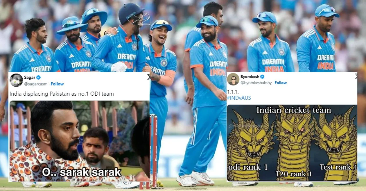 Internet erupts with memes as India claims No.1 spot in all formats after thrashing Australia in Mohali ODI
