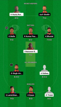 MLD vs NEP Dream11 Team