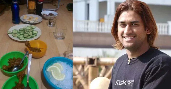 “He’s eating all the chakna”: Netizens react to the old video of MS Dhoni eating and drinking with his friends