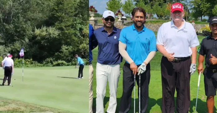 WATCH: Indian cricket legend MS Dhoni plays Golf with former US President Donald Trump