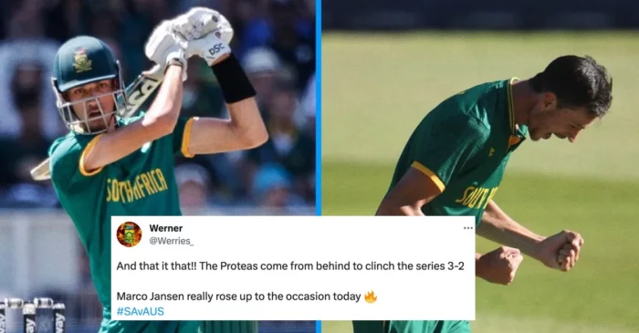 Twitter Reactions: Marco Jansen’s all-round show steer South Africa to series-clinching win over Australia | SA vs AUS 2023, 5th ODI