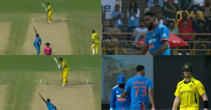 IND vs AUS [WATCH]: Mohammad Siraj produces an absolute peach to dismiss Steve Smith in the 3rd ODI