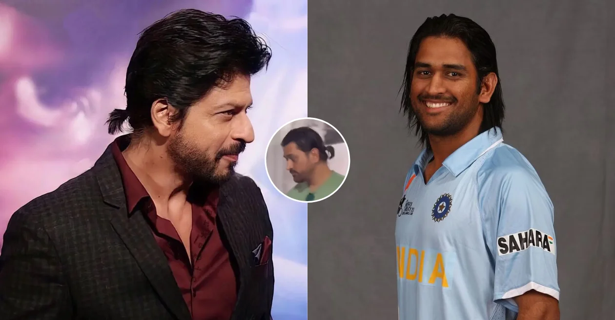 MS Dhoni’s new Shah Rukh Khan-like ponytail look gives fans 2007 vintage vibes
