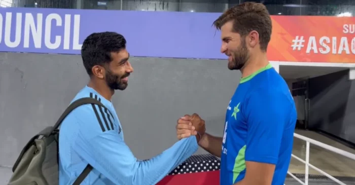WATCH: Shaheen Afridi congratulates new dad Jasprit Bumrah with a special gift in a heartwarming gesture – Asia Cup 2023