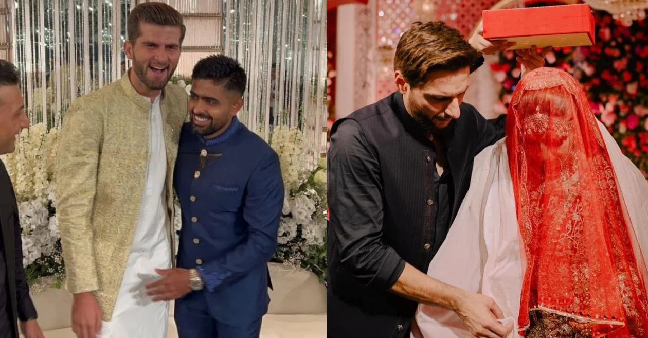 Shaheen Afridi marries Shahid Afridi’s daughter Ansha for the second time; Babar Azam, Mohammad Rizwad mark their attendance