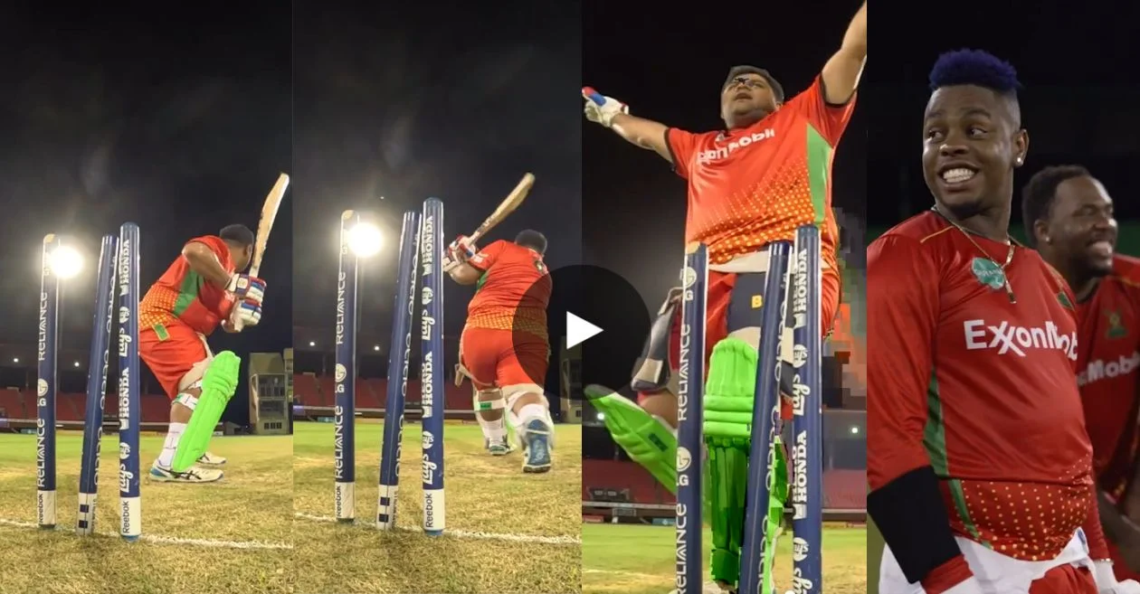 CPL 2023 WATCH Shimron Hetmyer left in astonishment by Pakistans Azam Khans remarkable six-hitting display Cricket Times