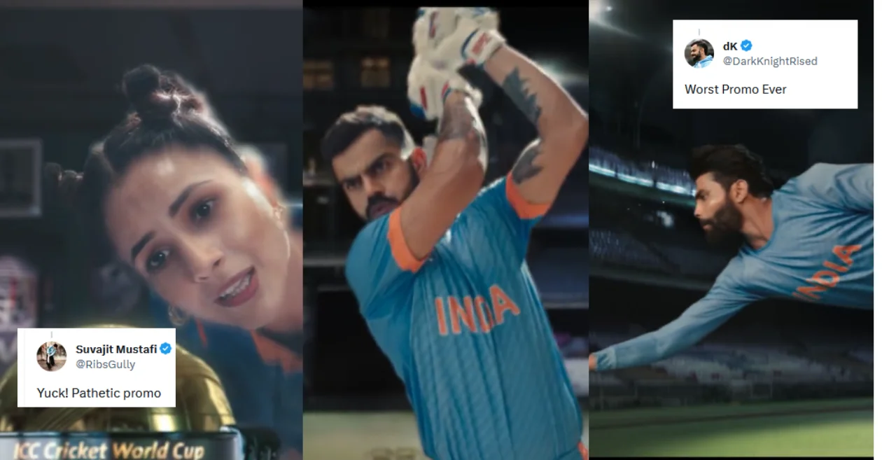 Yuck! pathetic promo Netizens criticize ODI World Cup 2023 promo ft
