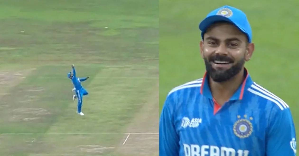 WATCH: Virat Kohli grabs a stunner to dismiss Asif Sheikh during India vs Nepal clash at Asia Cup 2023