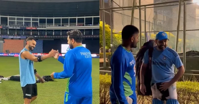 WATCH: Virat Kohli, Rohit Sharma interact with Haris Rauf, Babar Azam and other Pakistan players ahead of clash in Asia Cup 2023