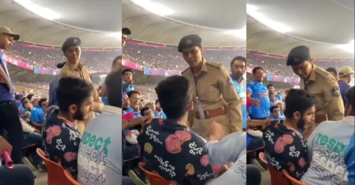 World Cup 2023 [WATCH]: Altercation between female police and spectator emerge during IND vs PAK game