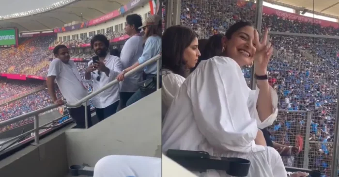 World Cup 2023 [WATCH]: Arijit Singh extends a photo request to Anushka Sharma; receives a graceful response | India vs Pakistan