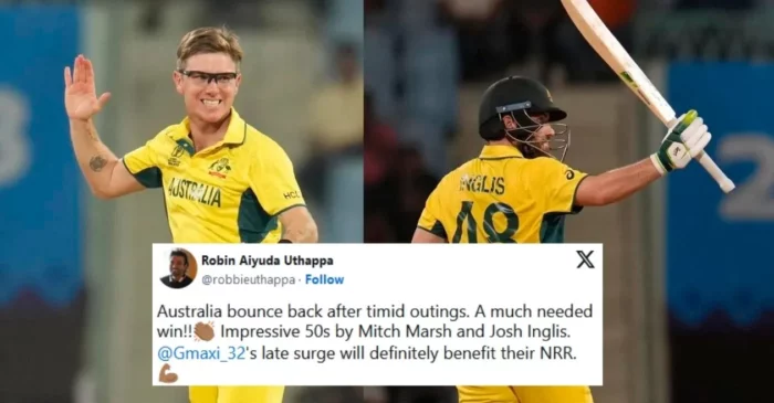 Twitter reactions: Adam Zampa, Josh Inglis shine as Australia beat Sri Lanka to claim first win at World Cup 2023