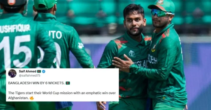 Twitter reactions: Mehidy Hasan Miraz, Shakib Al Hasan drive Bangladesh to dominant win over Afghanistan in ODI World Cup 2023