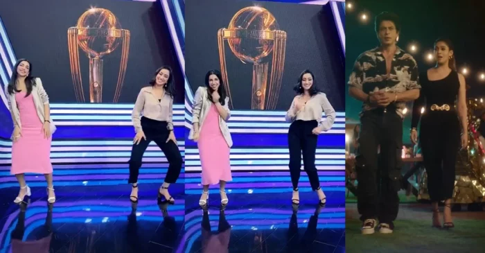 ODI World Cup 2023 presenters Bhavna Balakrishnan and Vindhya Vishaka dance to Shah Rukh Khan and Nayanthara’s ‘Chaleya’ song from Jawan