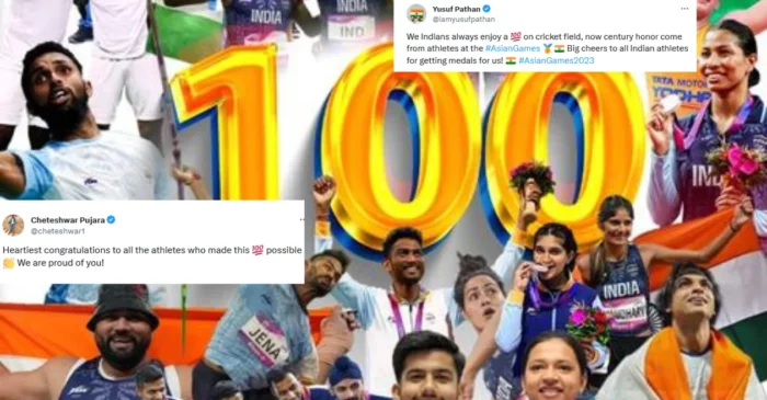 Cricket icons applaud India’s remarkable achievement of 100+ medal tally at the Asian Games 2023