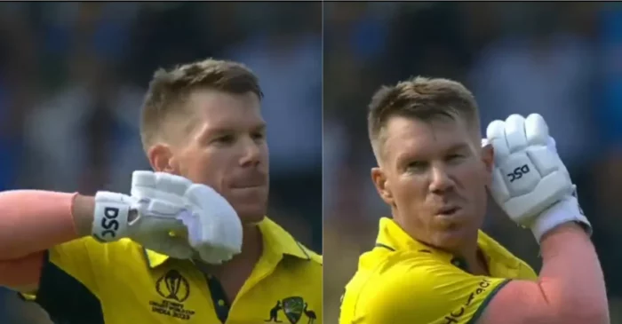 World Cup 2023 [WATCH]: David Warner does the iconic ‘Pushpa’ celebration after completing his century – AUS vs PAK