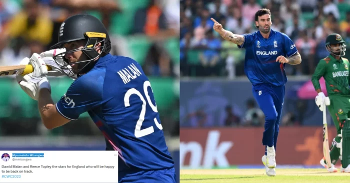 CWC 2023 [Twitter Reactions]: Dawid Malan and Reece Topley shine as England crushes Bangladesh