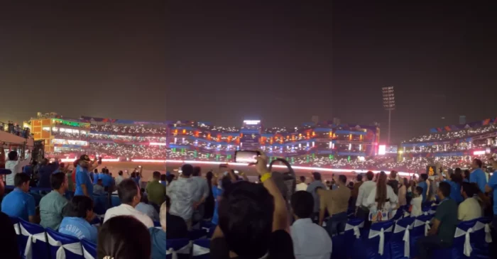 ODI World Cup 2023 [WATCH]: Delhi crowd sings ‘Maa Tujhe Salaam’ in full synchronization during IND vs AFG game