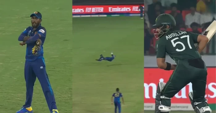 CWC 2023 [WATCH]: Dushan Hemantha takes a flying catch to get rid of centurion Abdullah Shafique – PAK vs SL