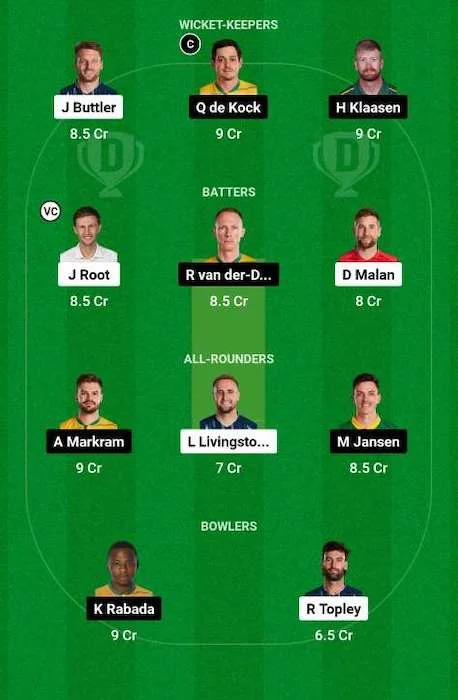 ENG vs SA Dream11 Team for today's match (October 21, 08:30 am GMT)