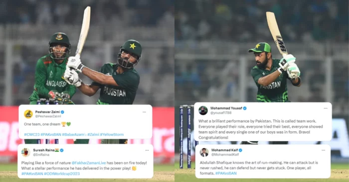 Twitter reactions: Fakhar Zaman, Abdullah Shafique power Pakistan to clinical win over Bangladesh – ODI World Cup 2023