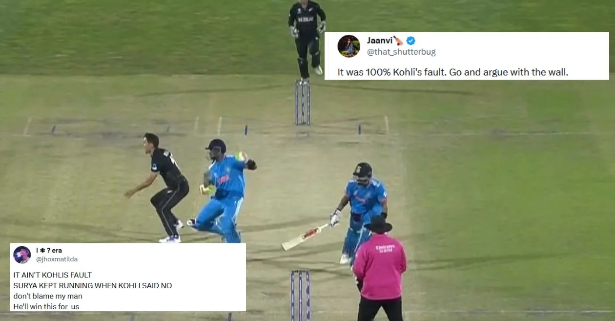 World Cup 2023: Netizens react after Virat Kohli and Suryakumar Yadav’s terrible mix-up against New Zealand