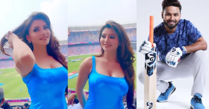 World Cup 2023 [WATCH]: Fans tease Urvashi Rautela with chants of ‘Rishabh..Rishabh..’; the actress comes up with a priceless reaction