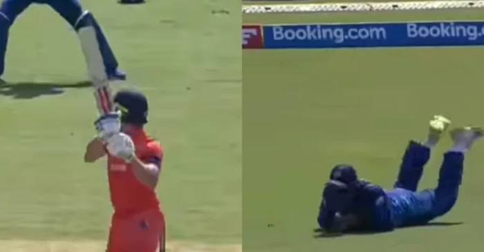 World Cup 2023, NED vs SL [WATCH]: Kusal Perera takes a flying catch to get rid of Bas de Leede
