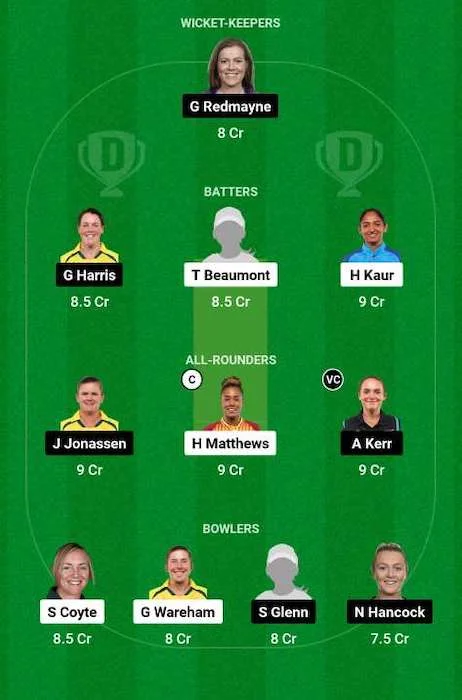 MR-W vs BH-W Dream11 Team for today's match - WBBL 2023