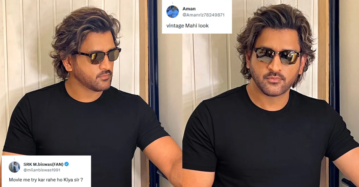 MS Dhoni's New Hairstyle Look Blows Up Social Media - YouTube