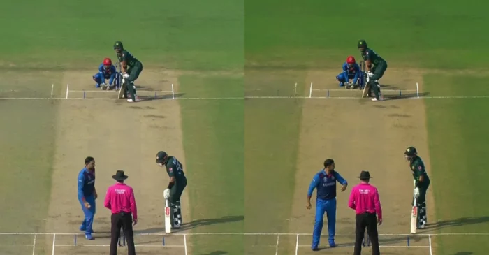 World Cup 2023 [WATCH]: Mohammad Nabi stops mid-action to warn Babar Azam for non-striker’s end run-out during PAK vs AFG clash