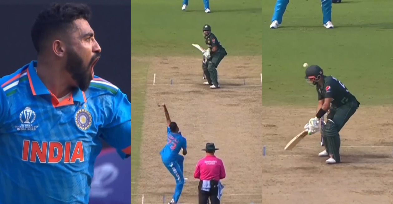 World Cup 2023 [WATCH]: Mohammed Siraj bowls an absolute ripper to help India get rid of Babar Azam during IND vs PAK clash