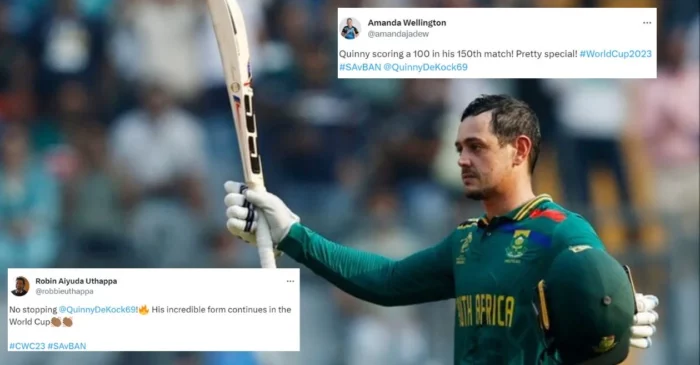 World Cup 2023: Fans and experts roar in admiration as Quinton de Kock smashes his third century of the tournament