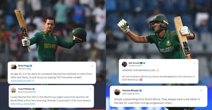 Twitter reactions: Quinton de Kock, Heinrich Klaasen shine as South Africa thrash Bangladesh; Mahmudullah’s ton in vain – ODI World Cup 2023