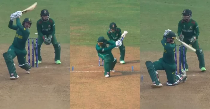 World Cup 2023 [WATCH]: Quinton de Kock goes on a rampage mode to hammer Bangladesh bowlers all over the park – BAN vs SA